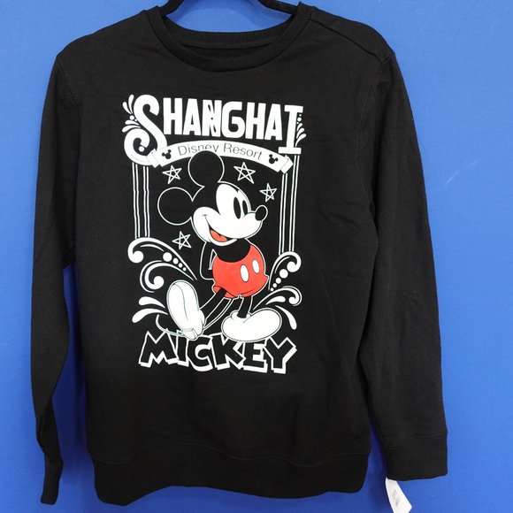 NWT Shanghai Disney Black Mickey Sweat Shirt - Picture 1 of 3